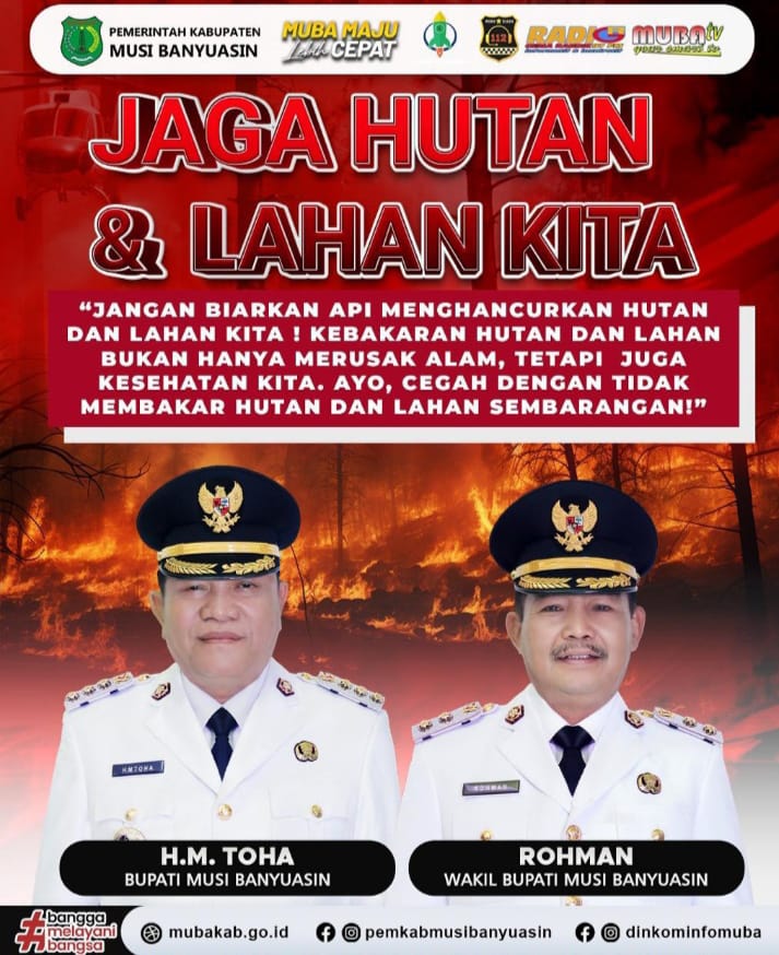 Bupati H M Toha Ingatkan Camat /Lurah/Kades dan Masyarakat Muba Untuk Siaga Cegah Karhutbunlah